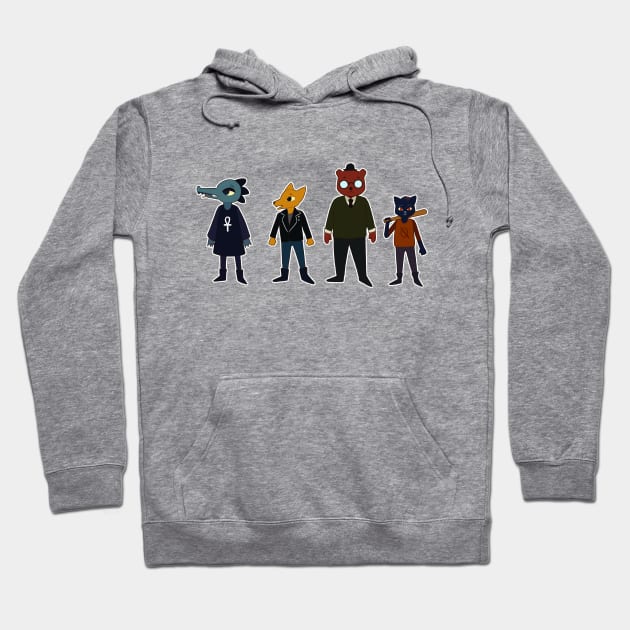 Night in the woods characters Hoodie by tardisgrump